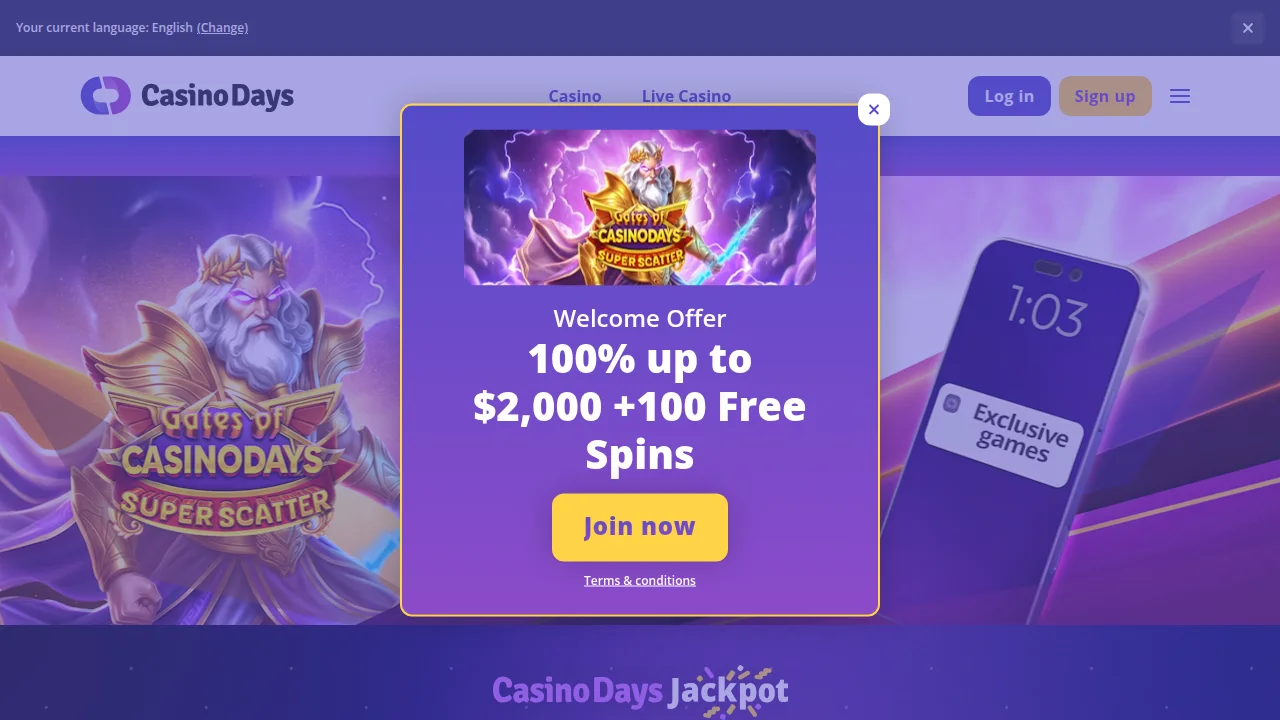 CasinoDays hero