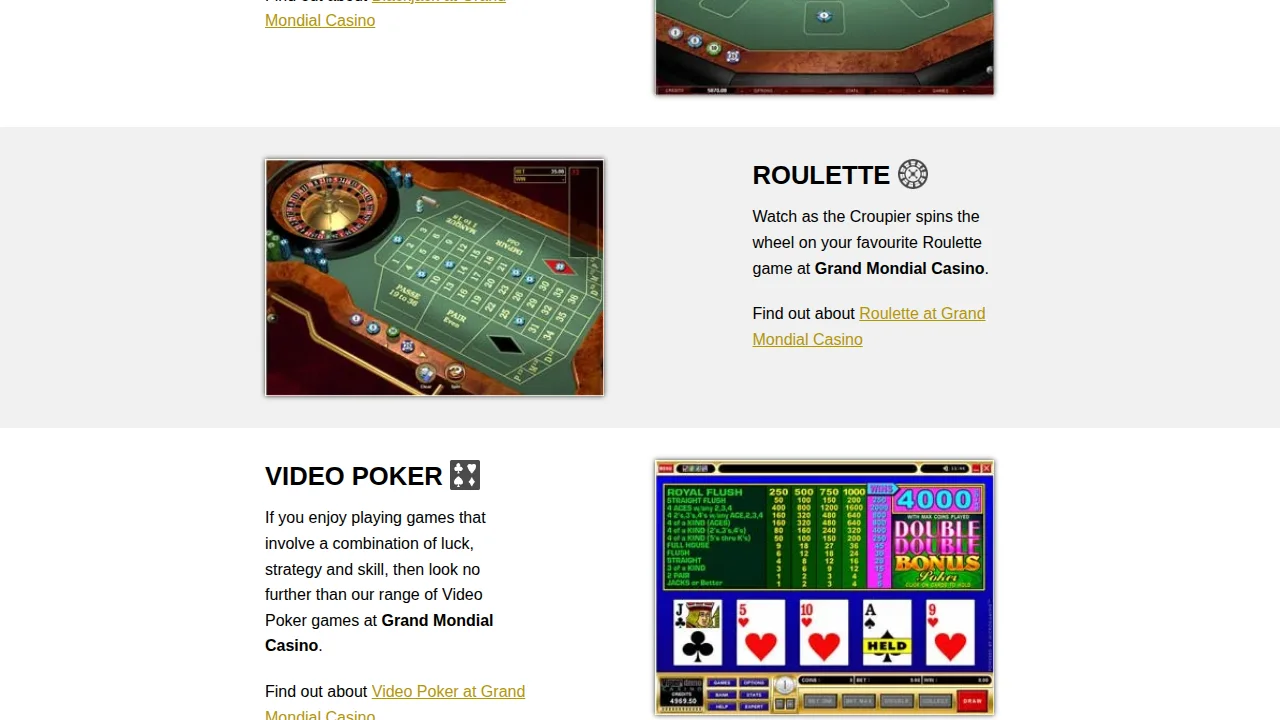 Grand Mondial casino games lobby as it appears to Alberta players