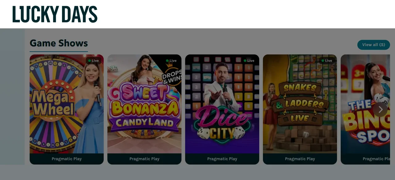 LuckyDays Casino slots