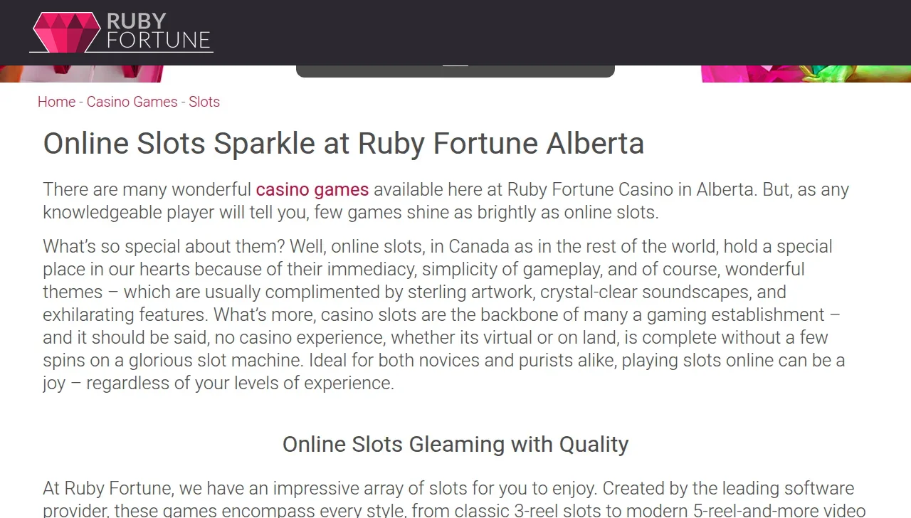 Ruby Fortune slots